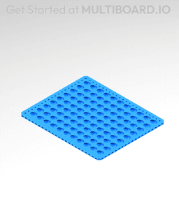 10x12 MU - Point Hole MU - MultiBoard Plate 3d model