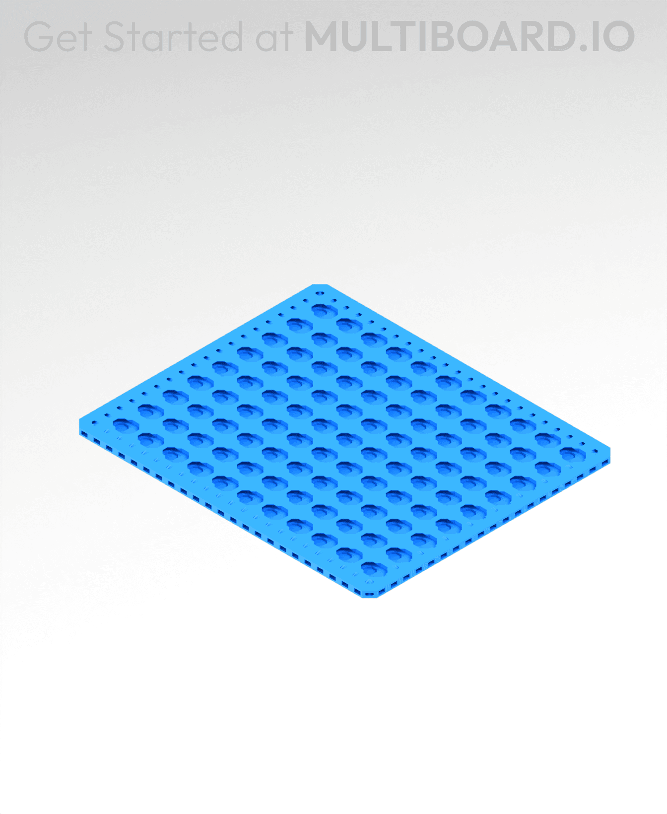 10x12 MU - Point Hole MU - MultiBoard Plate 3d model