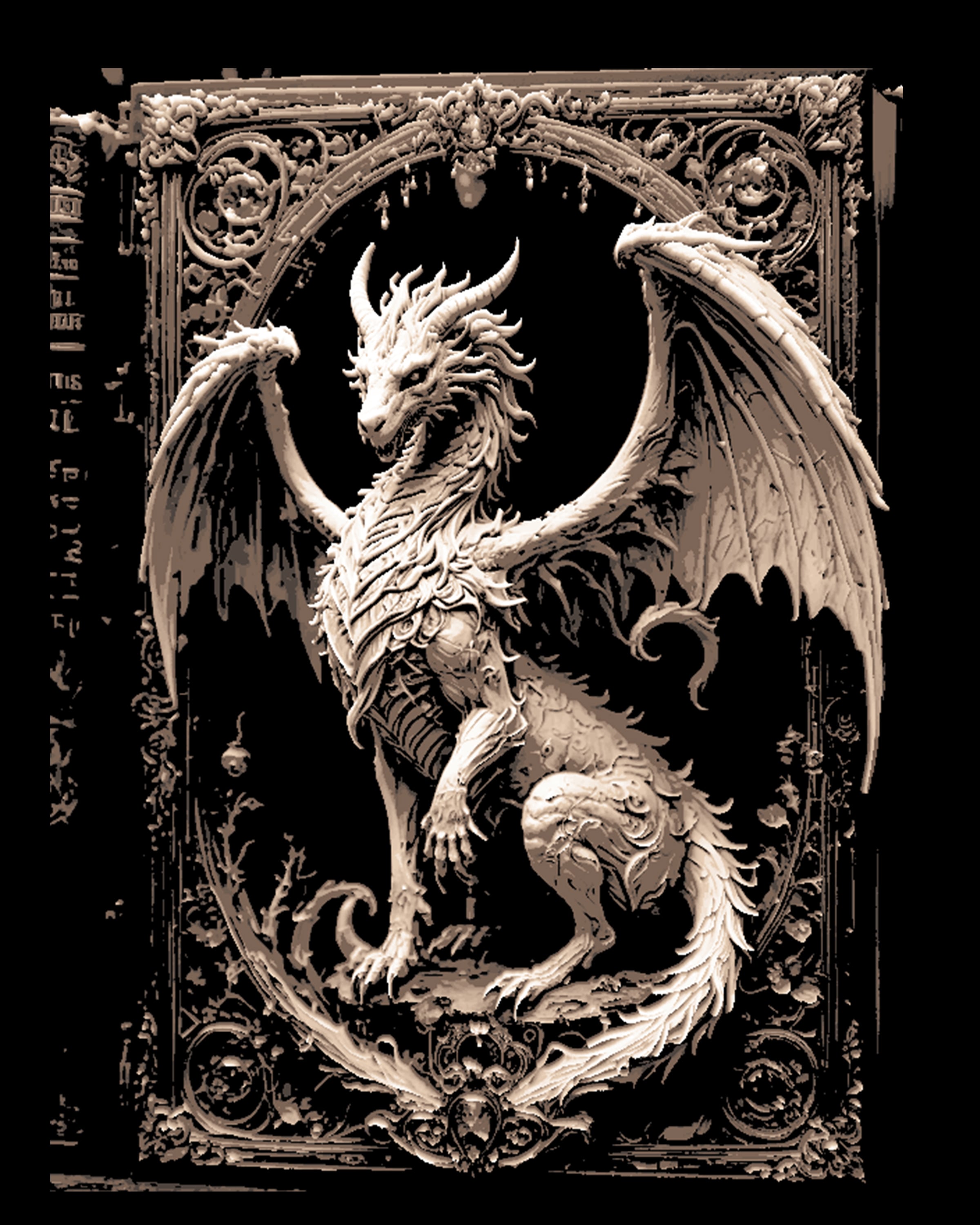 Open the book to find the Ice Dragon - Reading Imagination #8 in series 3d model