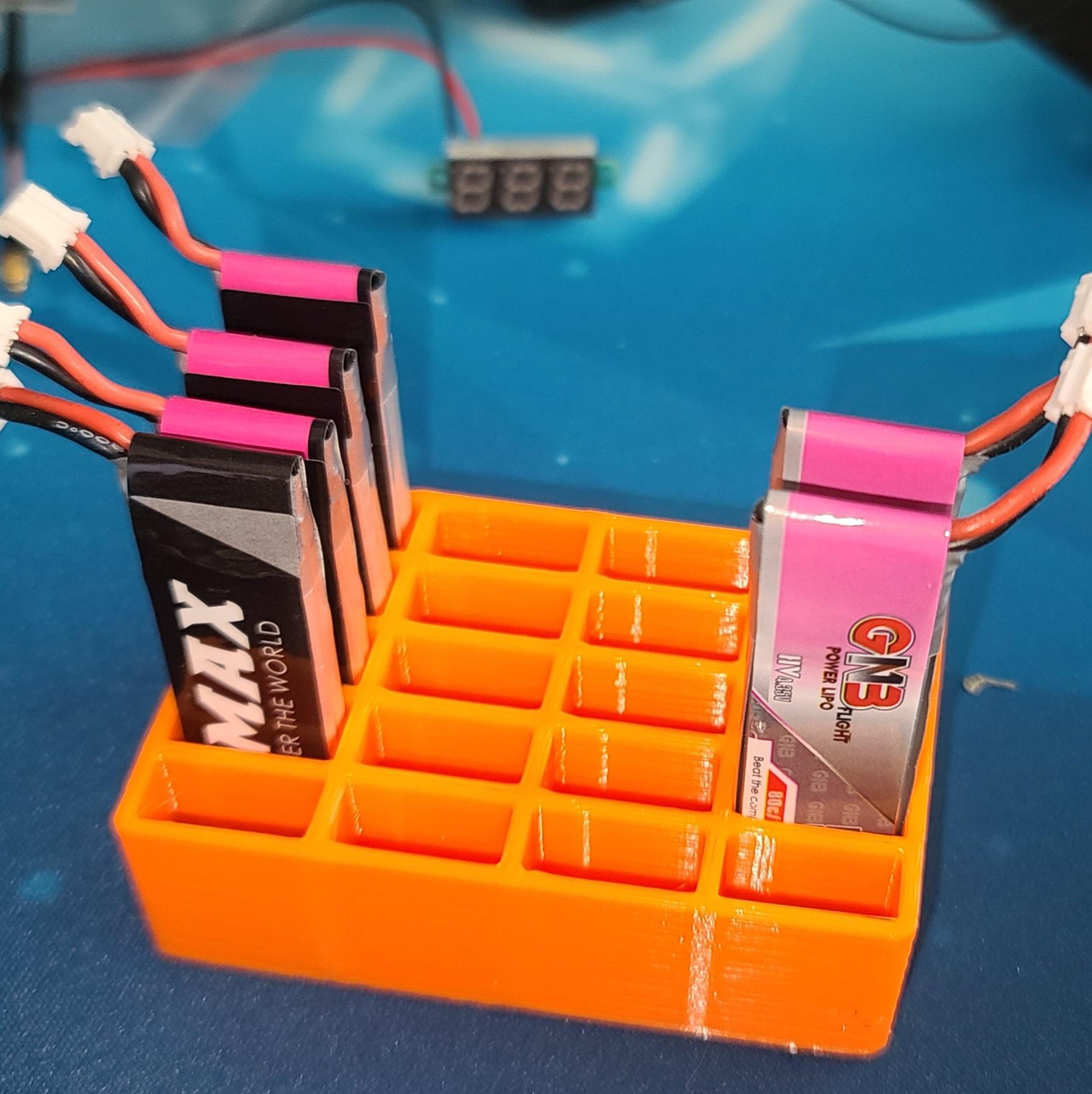 1S LiPo Battery Case Whoop Batteries 3d model