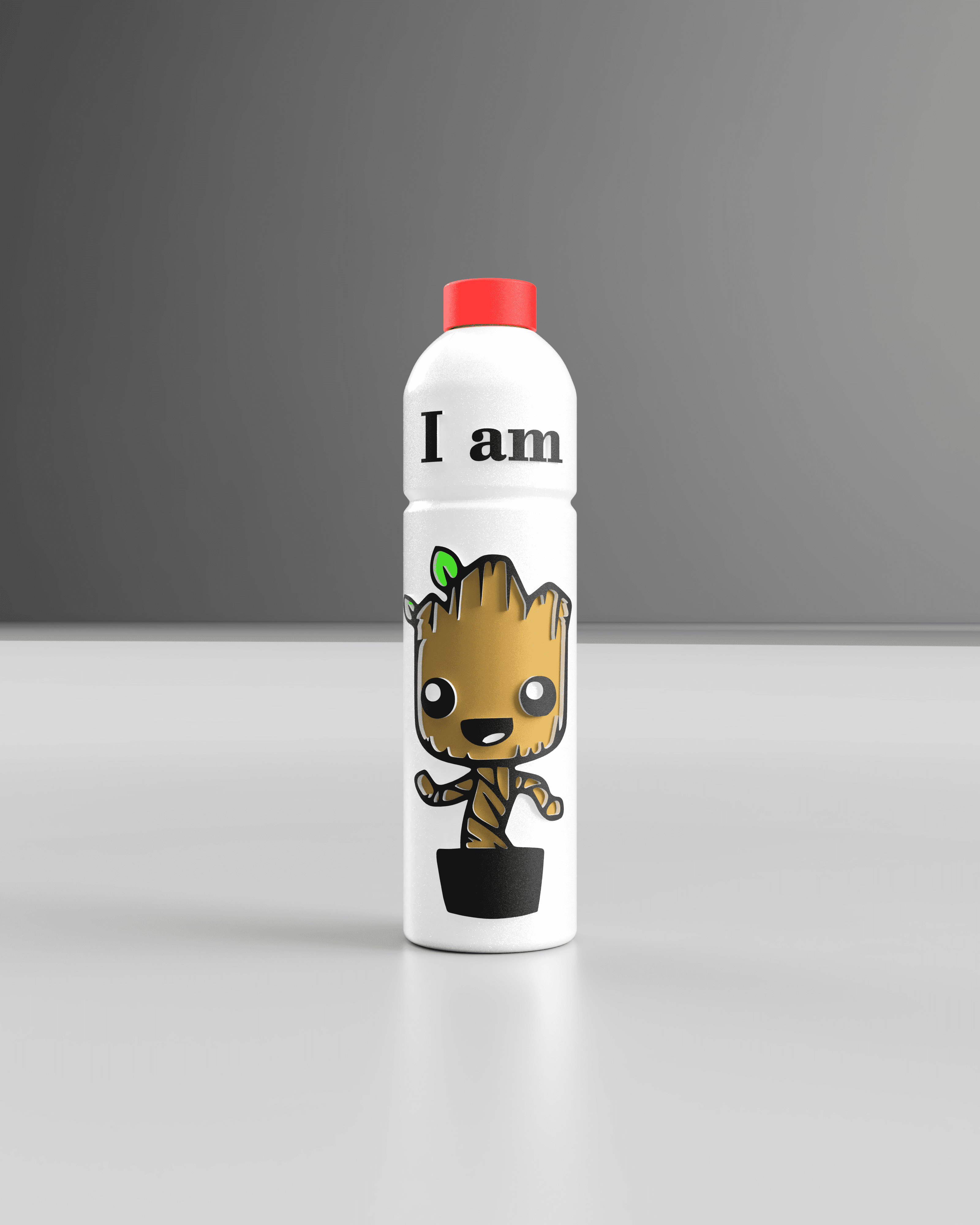 MARVEL WATER BOTTLE (BABY GROOT) 3d model