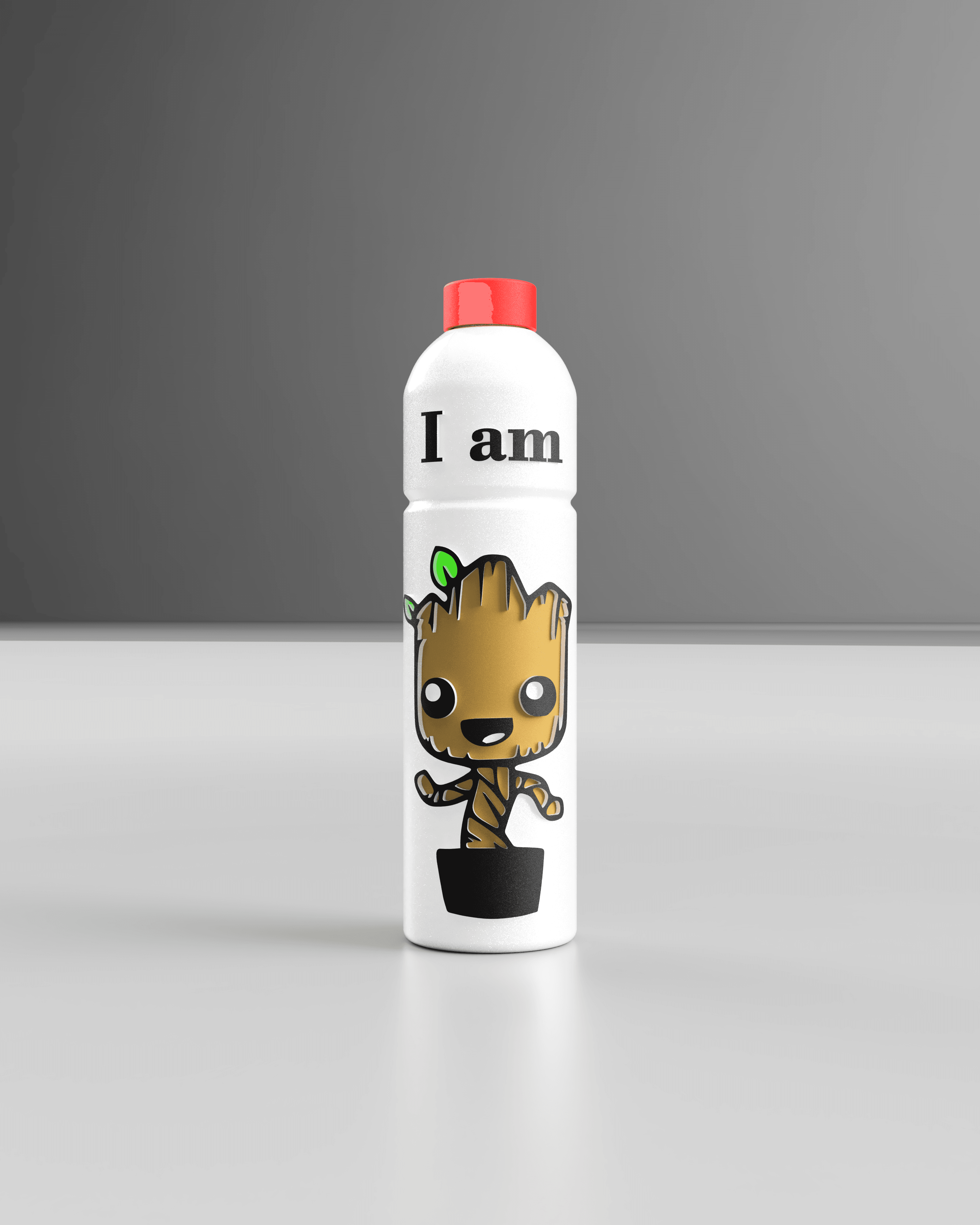 MARVEL WATER BOTTLE (BABY GROOT) 3d model
