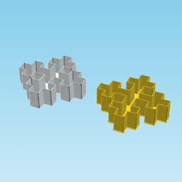 Recrossed cross, nestable box (v2) 3d model