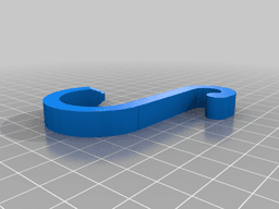 Coat hook For Pole/rod 3d model