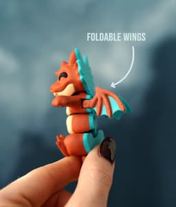 Draco the Flexi Dragon - Magnetic Hand-Holding Companion 3d model