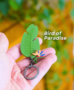 Leafy Keys Pack II - Houseplant Keychains - For Car Key Ring and House Keys 3d model