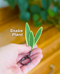 Leafy Keys Pack II - Houseplant Keychains - For Car Key Ring and House Keys 3d model