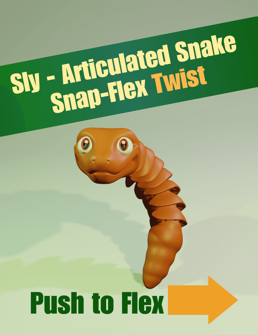 Sly - Articulated Snake, Snap-Flex TWIST 3d model