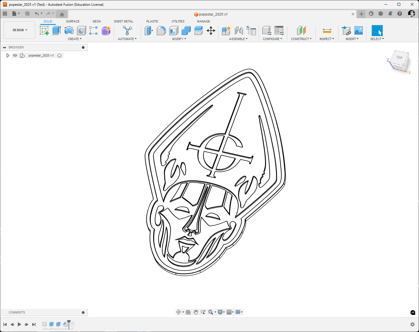 Popestar plate 3d model