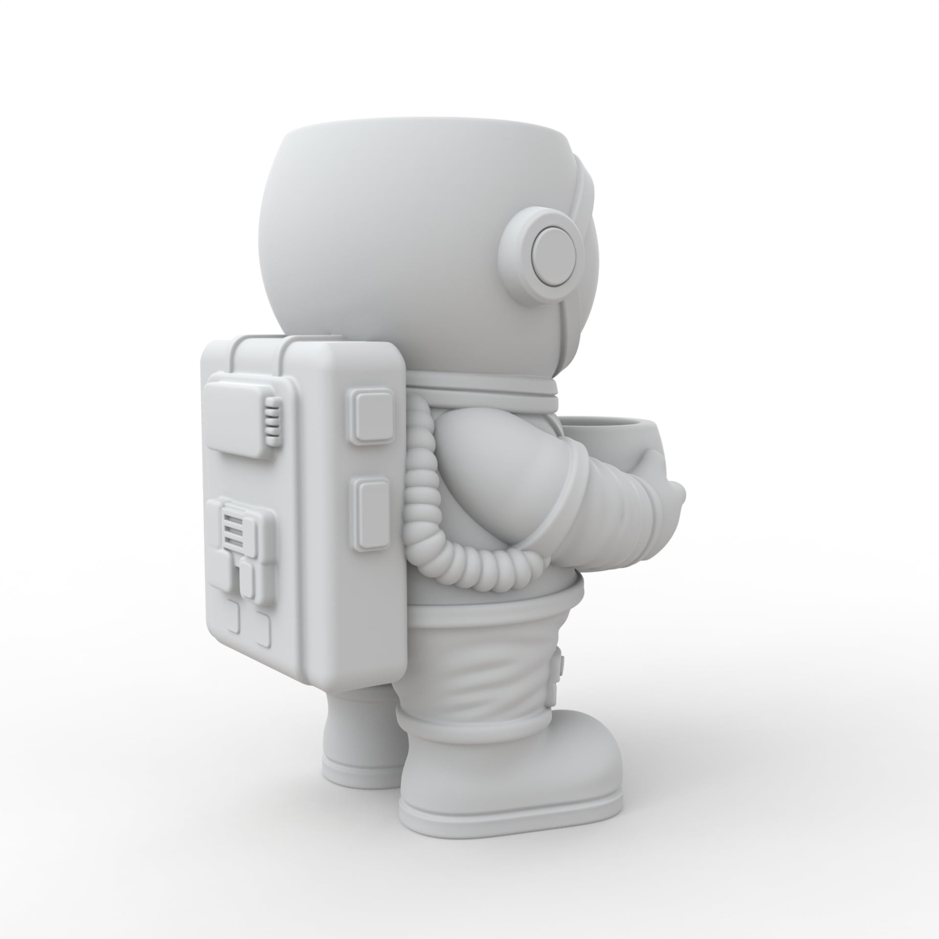 Astronaut Plant Pot 2 3d model