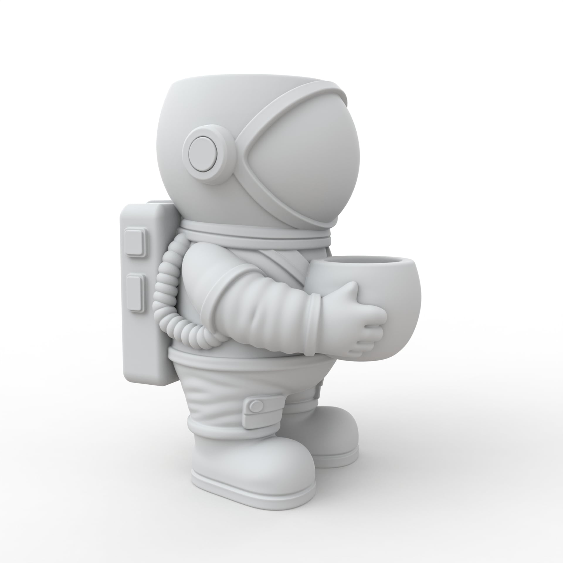 Astronaut Plant Pot 2 3d model