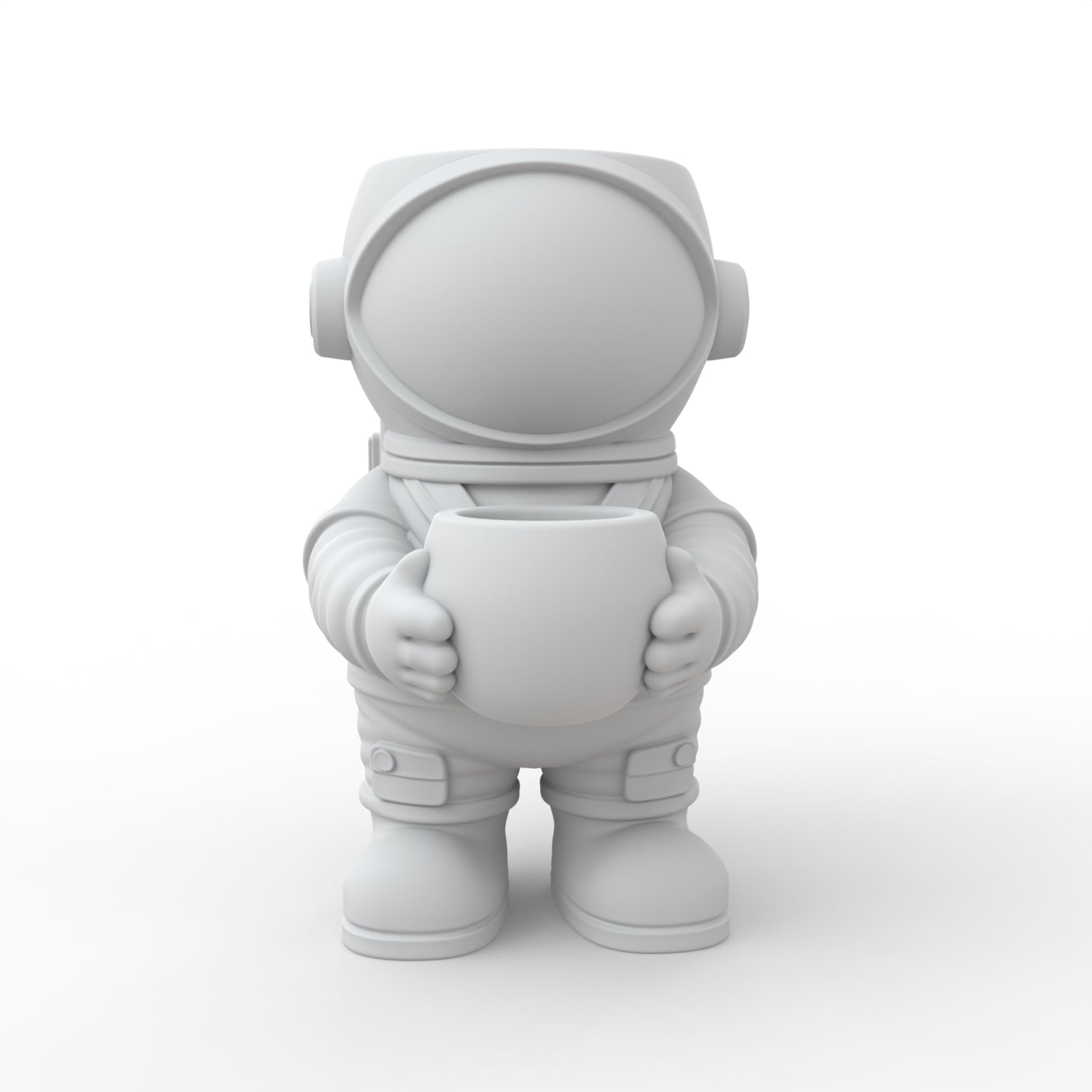 Astronaut Plant Pot 2 3d model