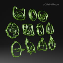 AT cookie cutters set 3d model