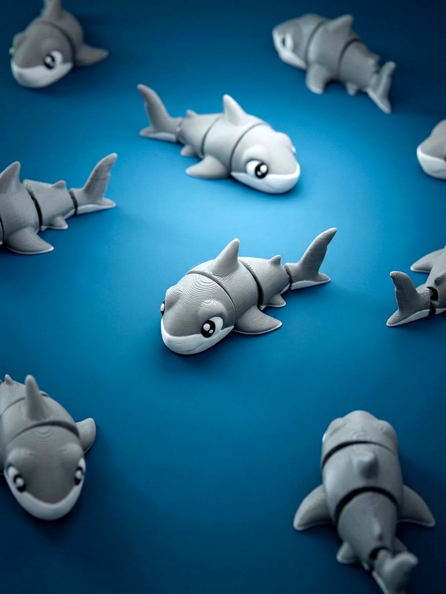 Flexi Shark - Toy/Keychain 3d model
