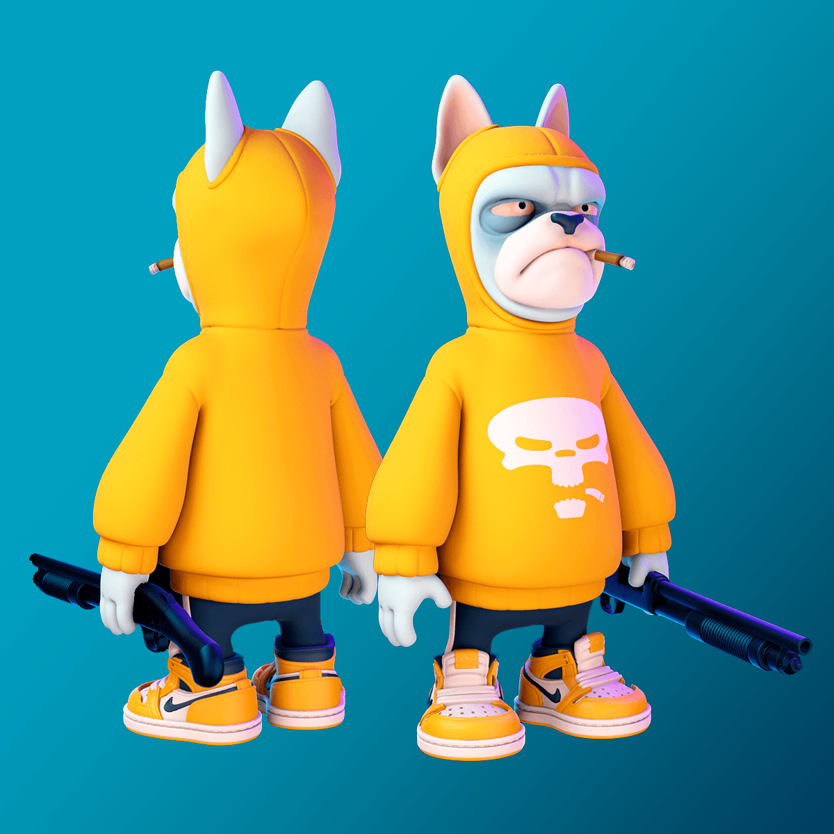 Pugly the delinquent 3d model