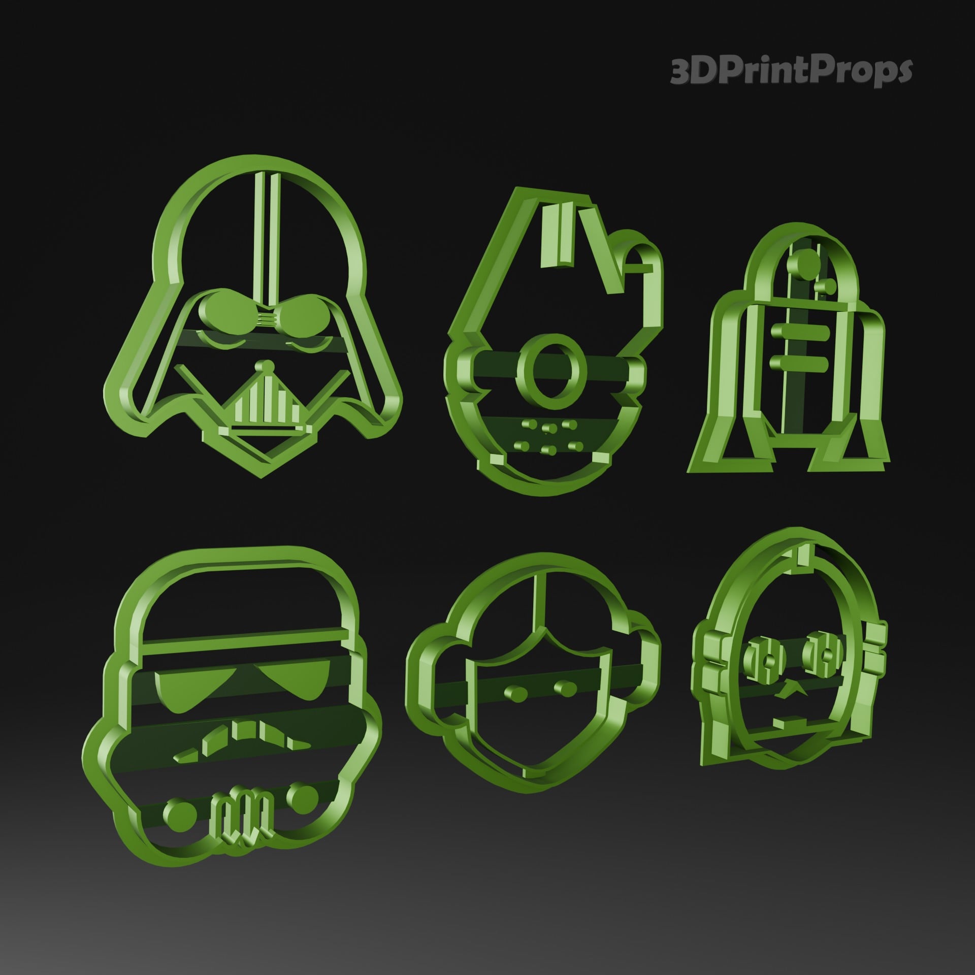 Star Wars Cookie Cutters 3d model