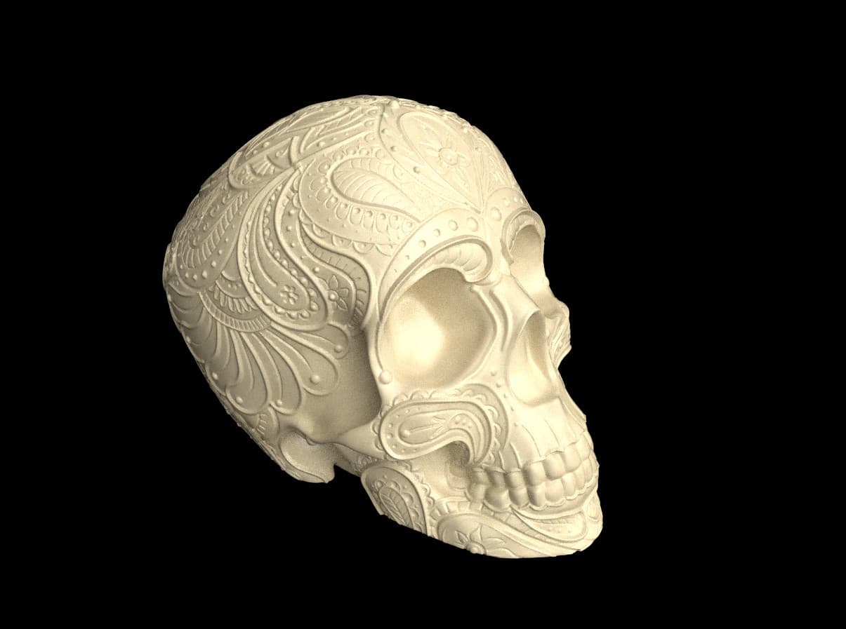 Paisley Skull 3d model