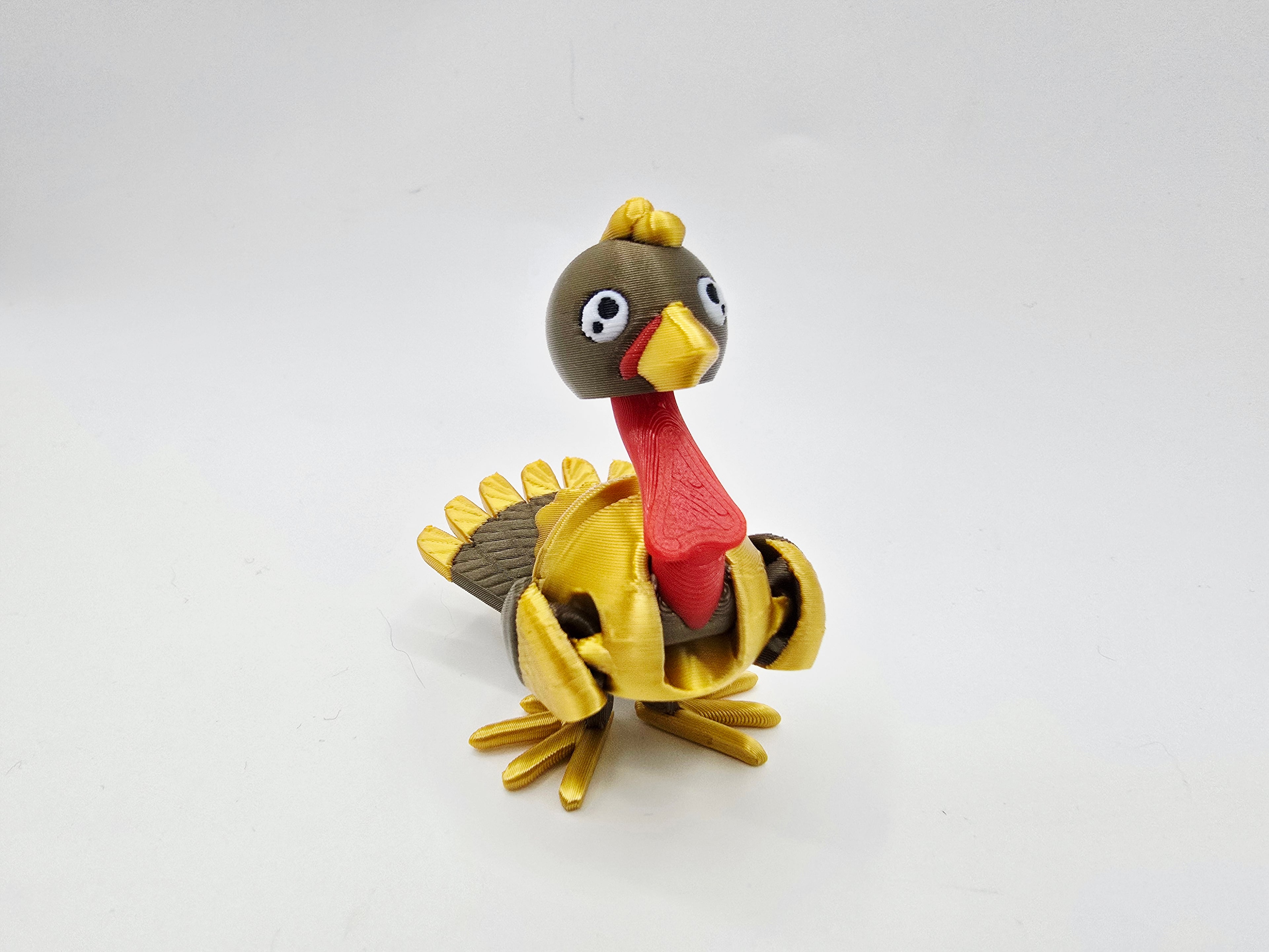 Cute Flexi Thanksgiving Turkey Free 3d model