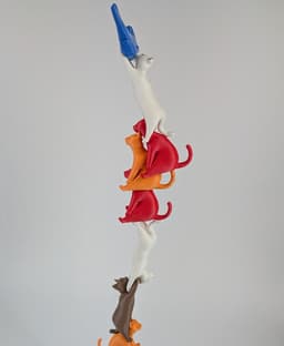 Goal Cats - Animal tower 3d model
