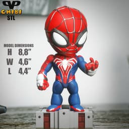 Spider-Man 2 PS5 Chibi STL for 3D Printing ChibiSTL 3DXM 3d model