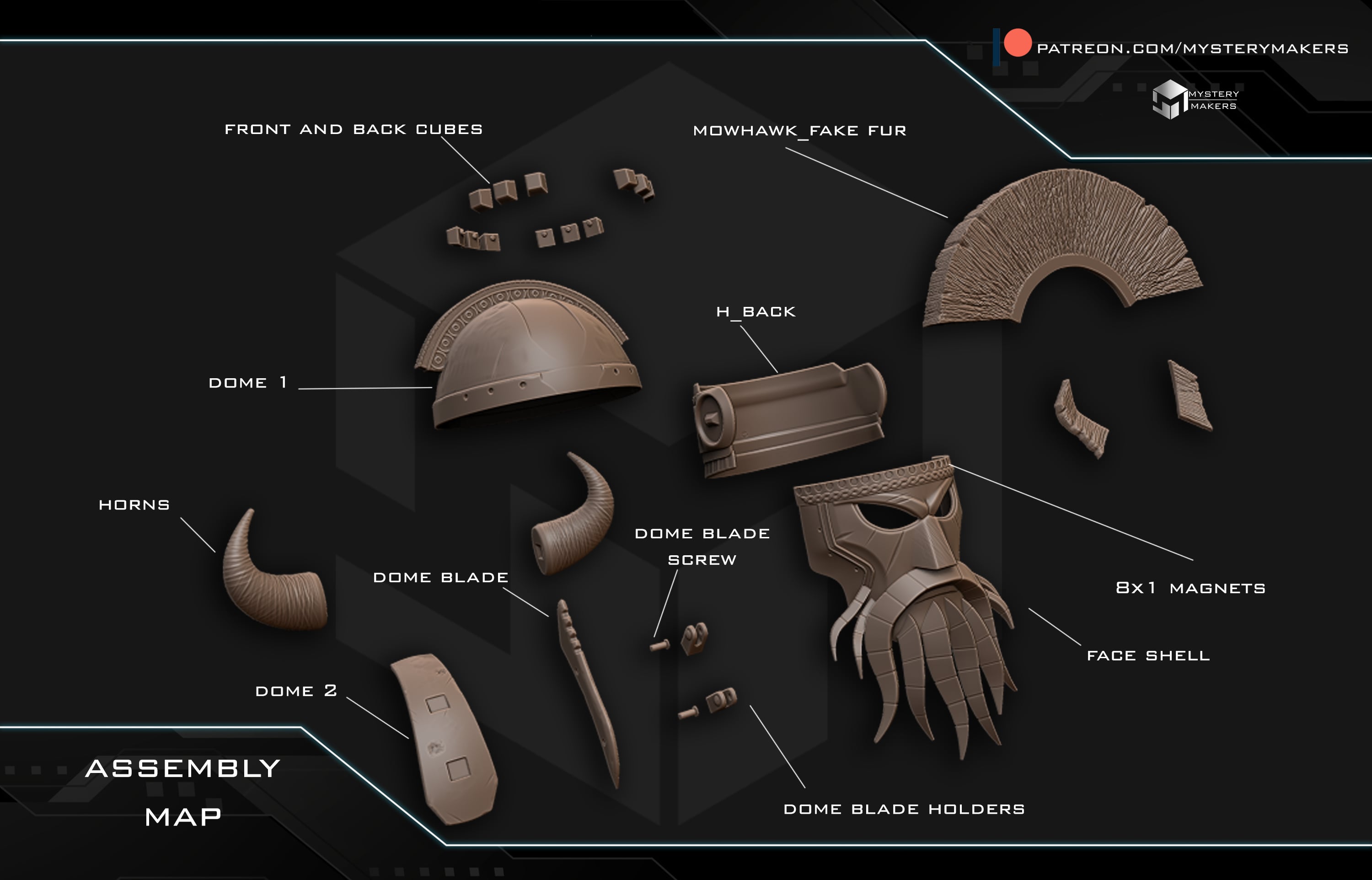 Lacerta Legate Fallout helmet 3d model