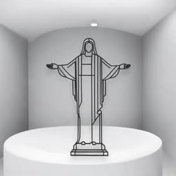 Christ The Reedeemer Line Art - Desktop Line Art 3d model