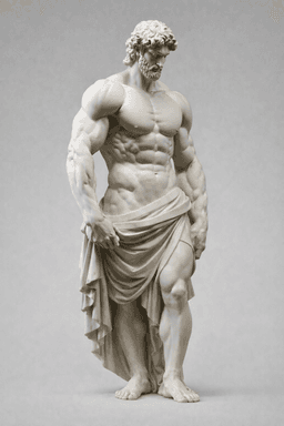 Titan Hero Statue STL – Muscular Classical Sculpture for 3D Printing 3d model