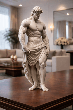 Titan Hero Statue STL – Muscular Classical Sculpture for 3D Printing 3d model