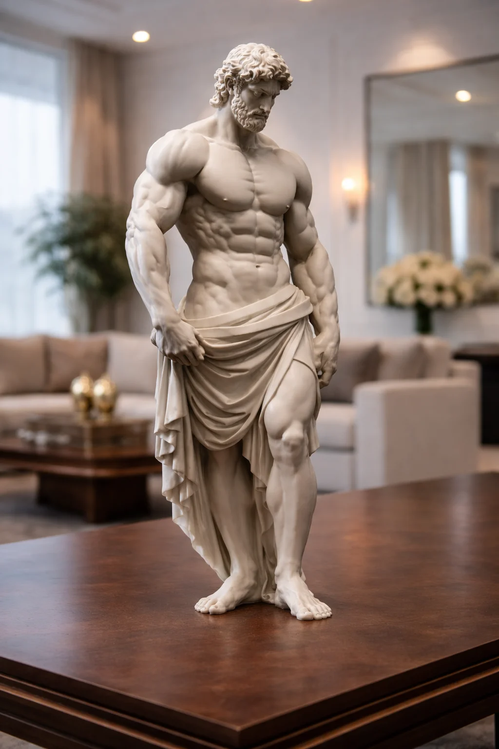 Titan Hero Statue STL – Muscular Classical Sculpture for 3D Printing 3d model