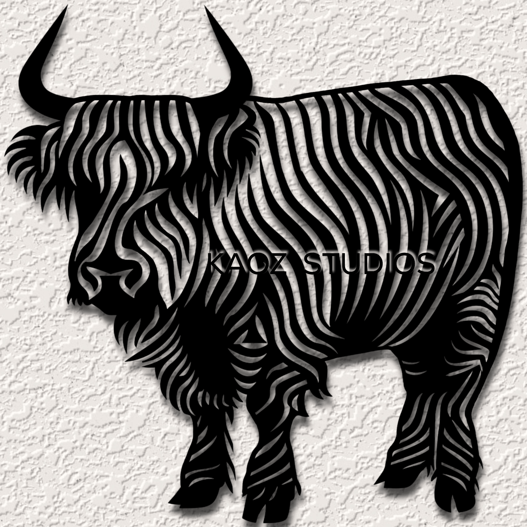 highland cow wall art mountain cattle wall decor ranch decoration 3d model