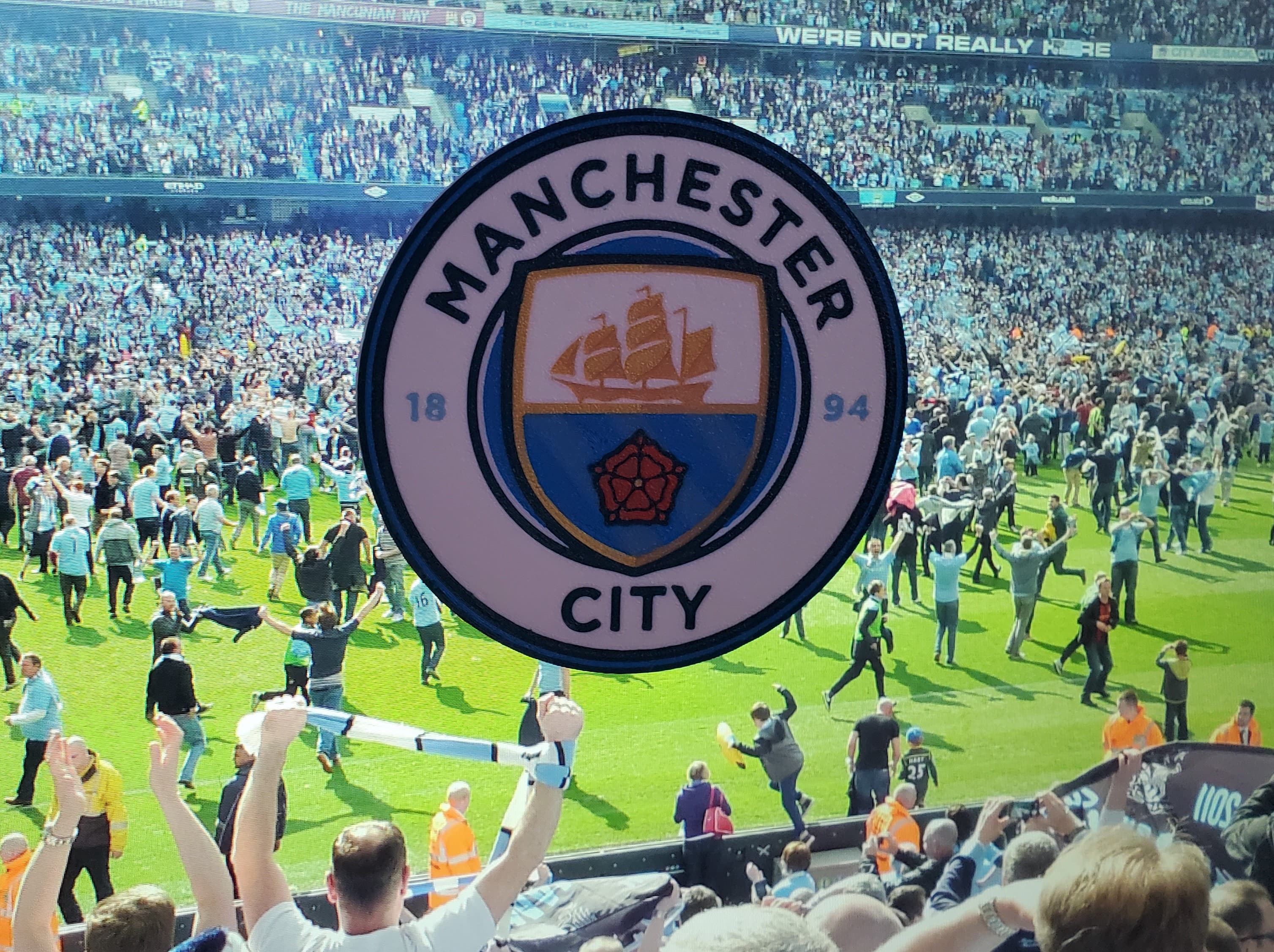 AMS / MMU Manchester City FC coaster or plaque 3d model