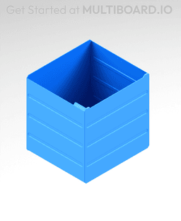 4x4x3.5 LU - Labelled - MultiBin Simple Drawer 3d model