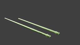 Young Space Knights Sabers v2 3d model