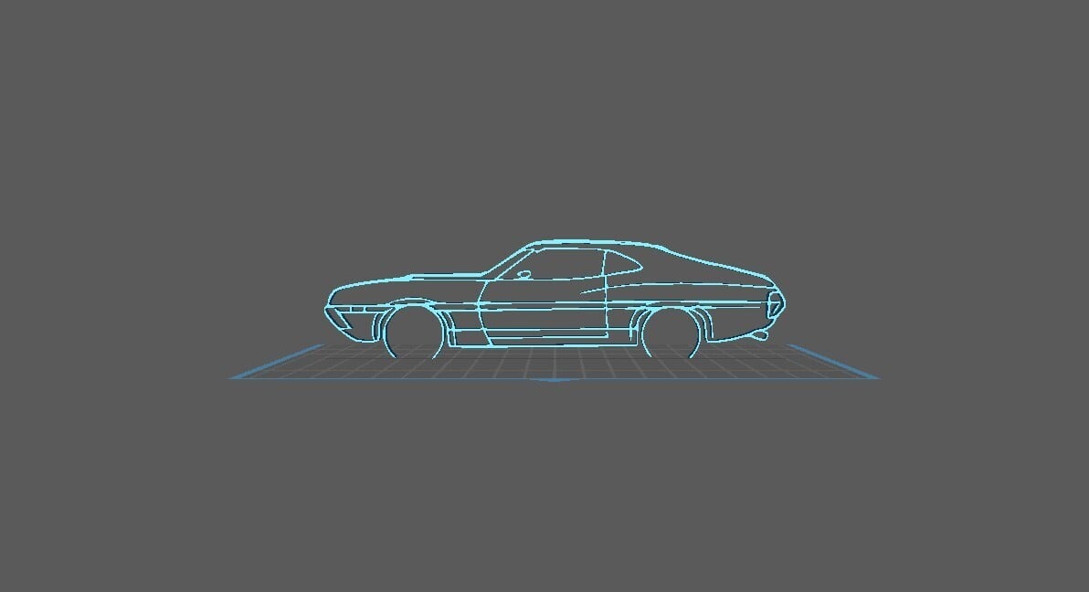 Ford - Grand Torino Wall Art 3d model