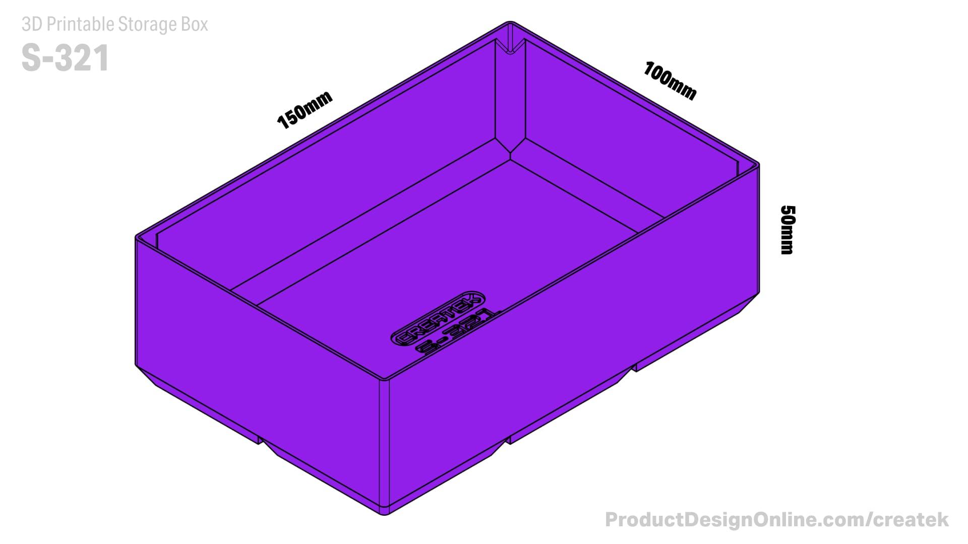 CREATEK S-321 | 3D Printable Storage Box (STL) 3d model