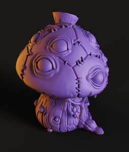 Evil Mushroom Dice Tower STL | TTRPG 3D Print | MultiColor 3d model