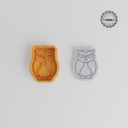 Owl Cookie Cutter & Stamp Set, Animal Shape for Fondant, 3 Sizes, 6 Pieces, Night Bird, Halloween Spooky Baking Tool PRODUCT_3442 3d model