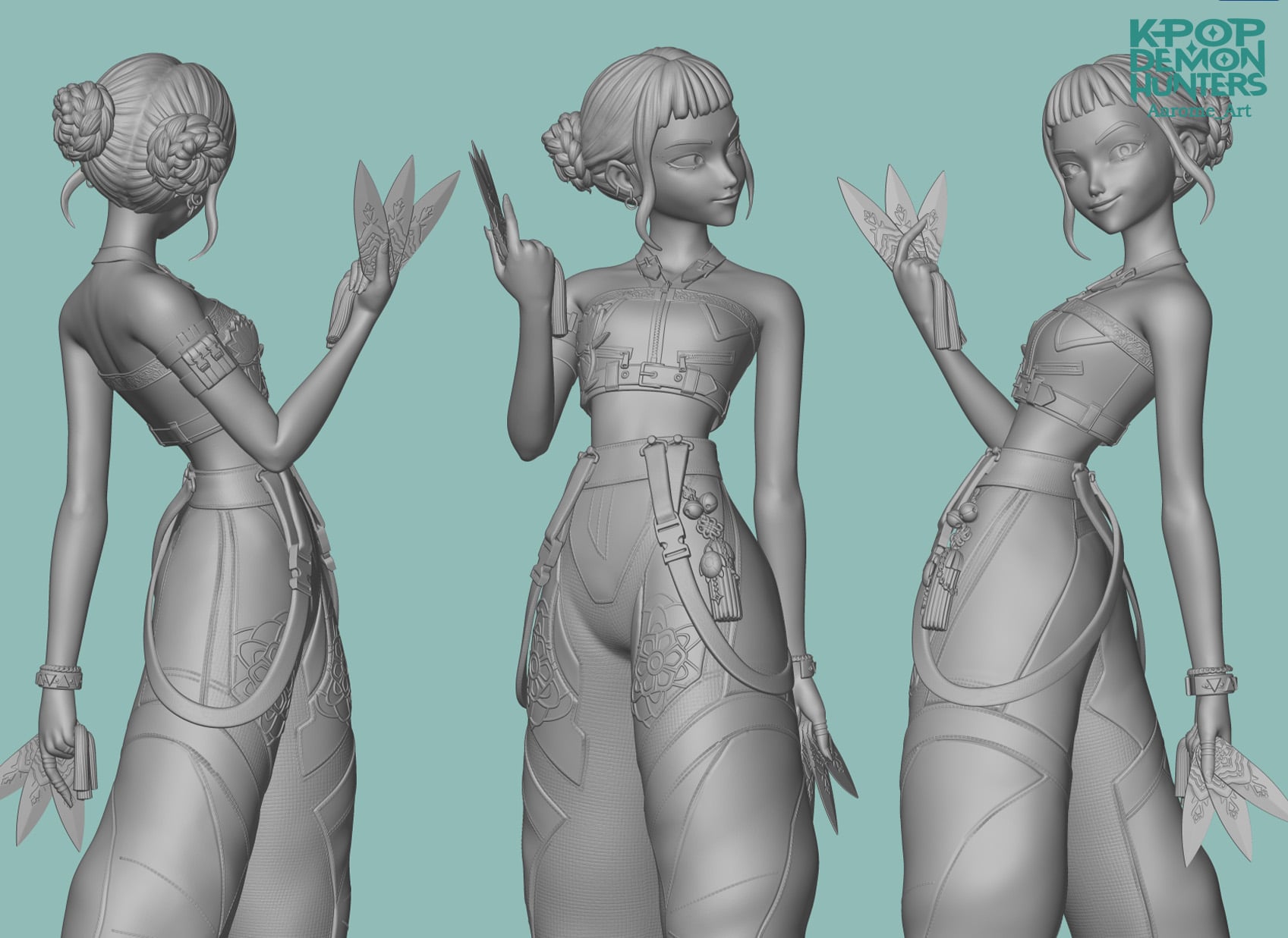 Zoey Kpop Demon Hunters 3d model