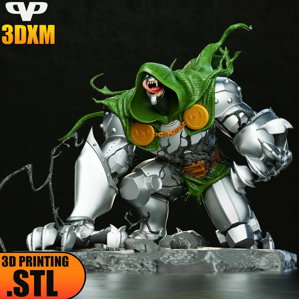 Dr Doom Venomized STL for 3D Printing ChibiSTL 3DXM 3d model