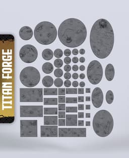 Dark Wood Bases - With Free Dragon - 5e DnD Inspired for RPG and Wargamers 3d model