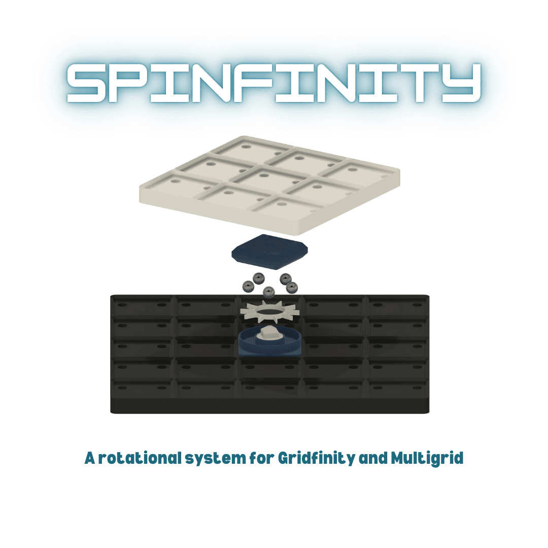 Spinfinity - A rotational system for Gridfinity, Multigrid, and Multiboard 3d model