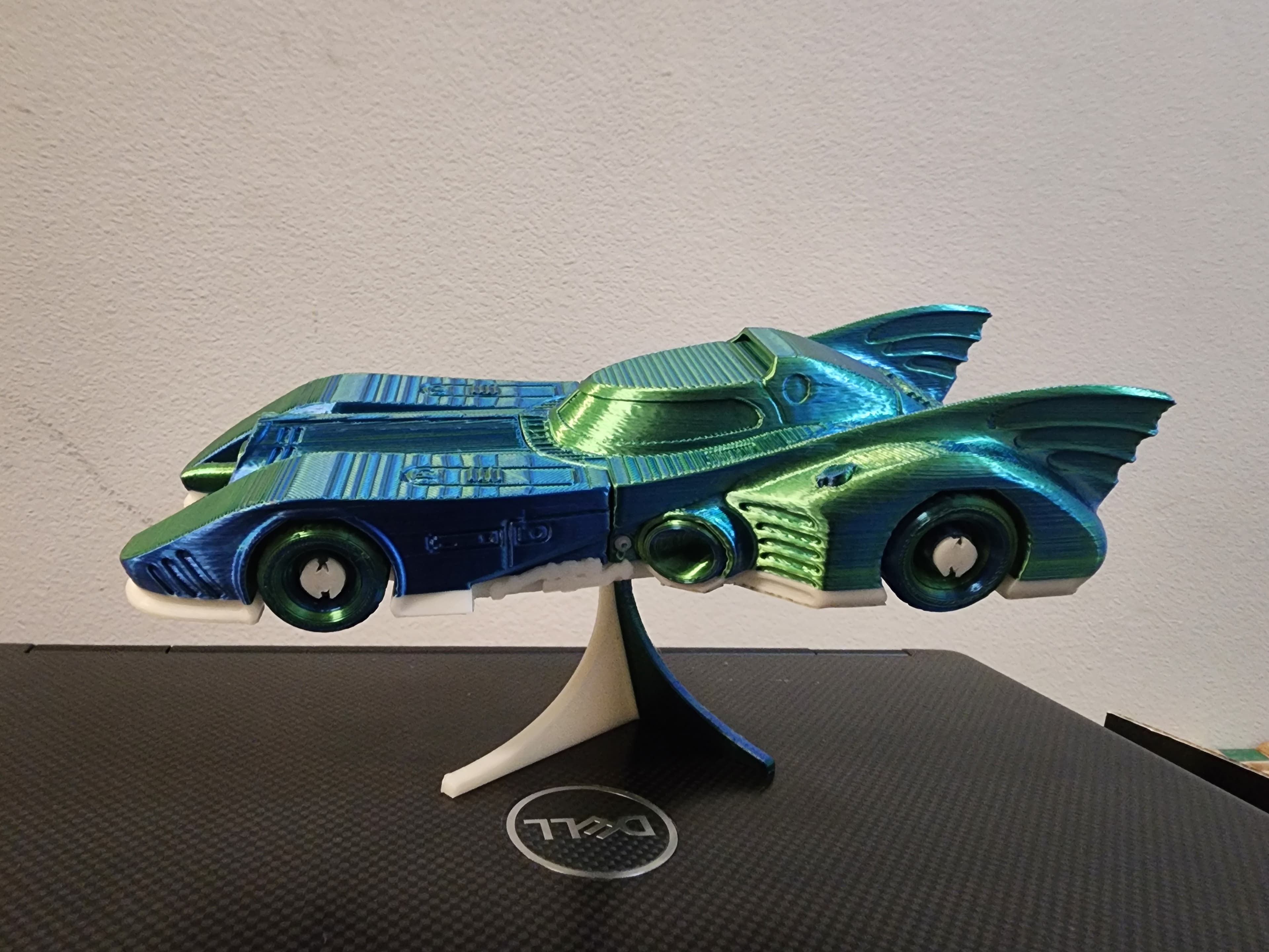 Didn't check my filament beforehand and ran out of white during the print. Only had blue green on hand and came out pretty great in my opinion