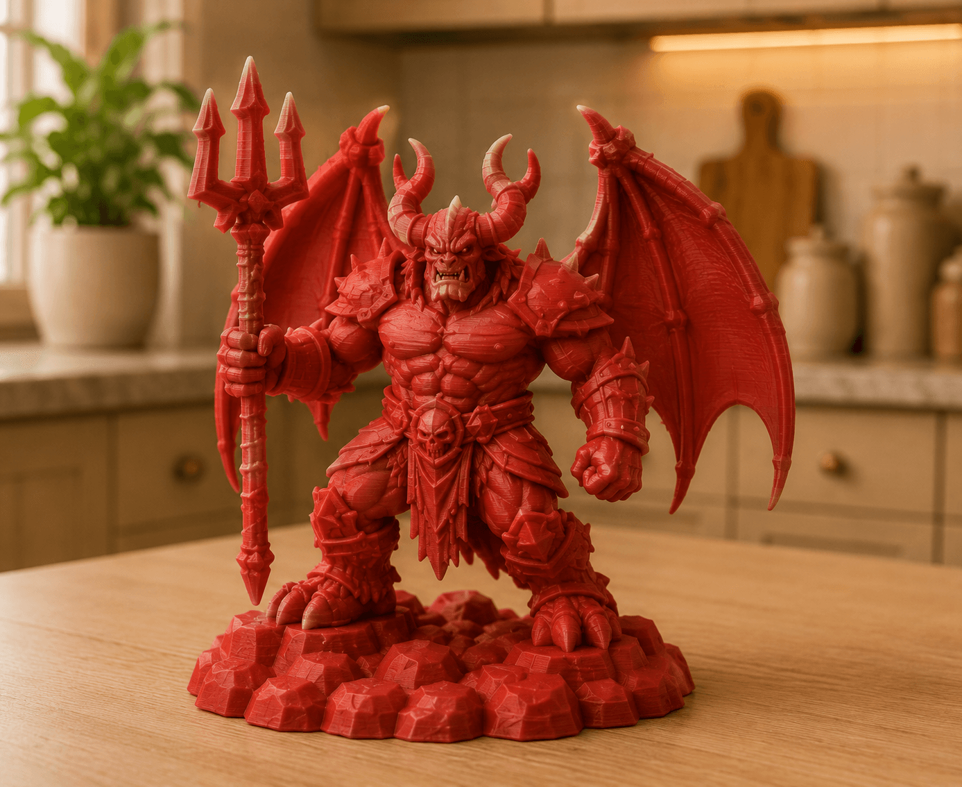 Red Demon Warrior STL 3d model