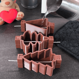 Candle Mold Set – 3 Christmas Tree Designs, Wax DIY 3d model