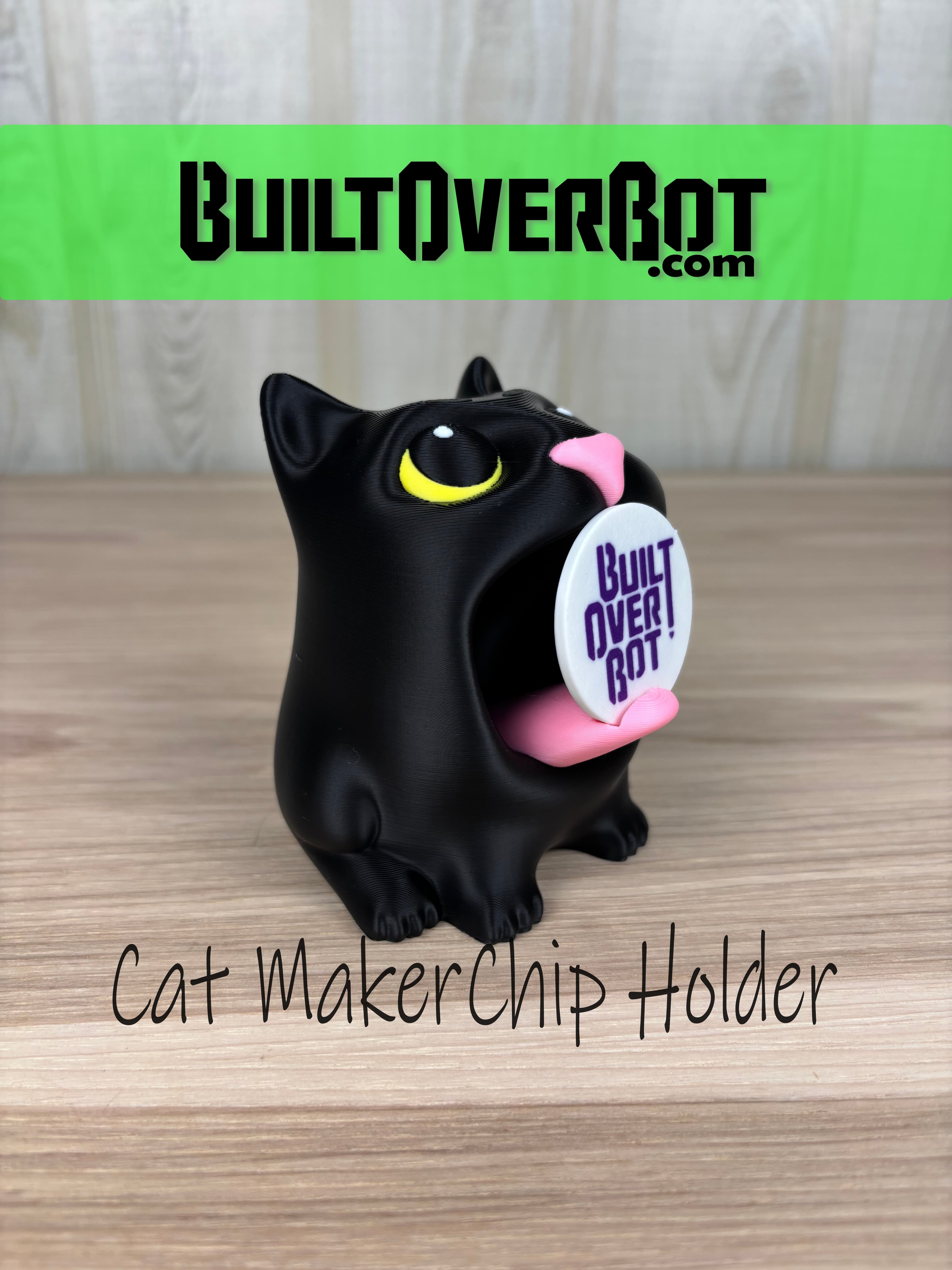 Cat MakerChip Holder 3d model