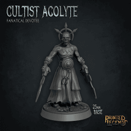 Cultist Acolyte 01 (25mm Base) 3d model