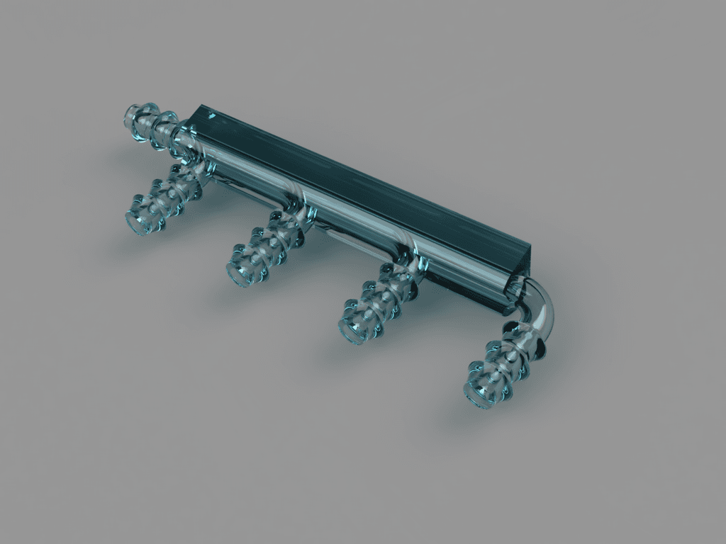 Tubing Splitter - 5 way - 3/16" ID tubing 3d model
