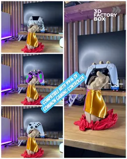DIY Universal Gaming Controller Stand - Inspired by Prince Broly (Old Version) 3d model