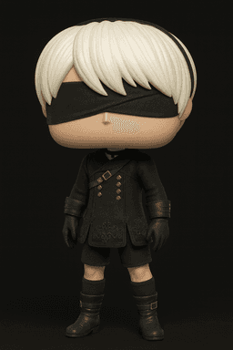9S NIER AUTOMATA FUNKO POP STYLE – STL Fan Art Model 3d model