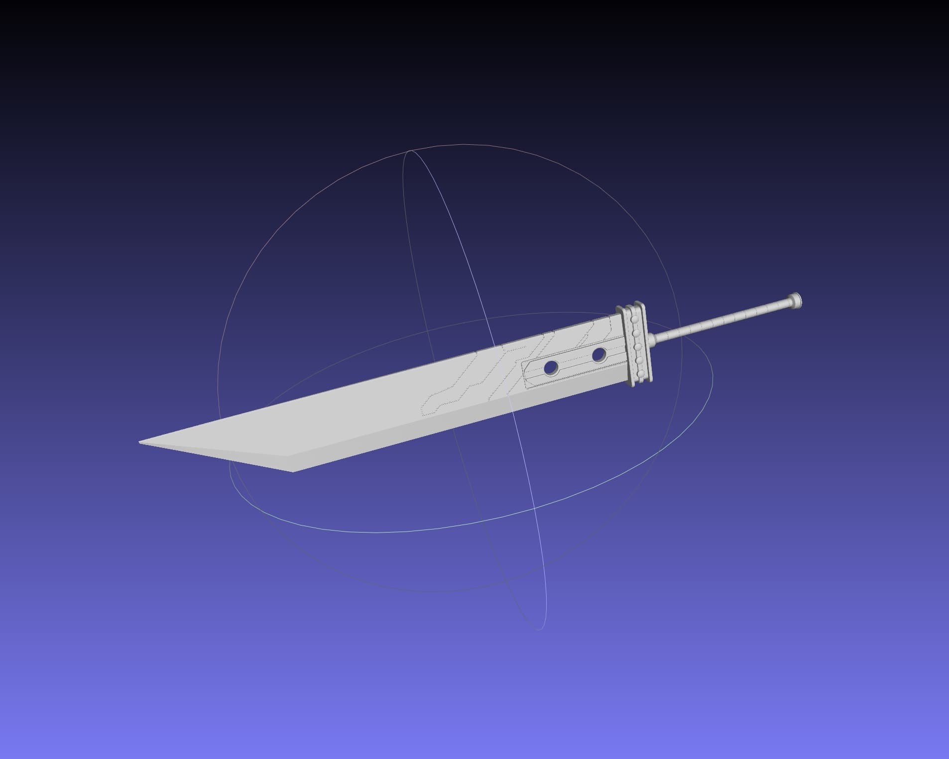 Final Fantasy Buster Sword Printable Replica 3d model